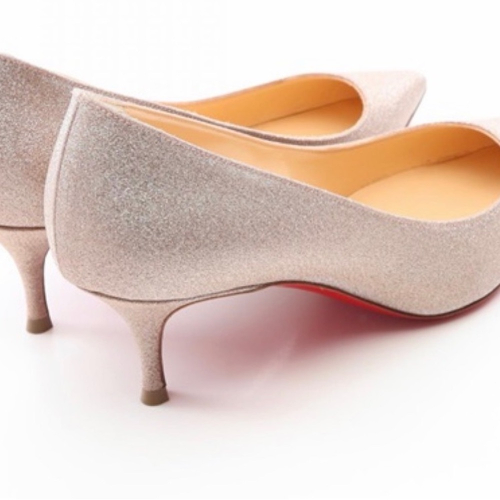 Christian Louboutin Sparkle Pointed-Toe Pumps - Picture 3 of 5